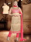 Gajari Colour N F A LINE CHURIDAR 02 Designer Festive Wear Worked Readymade Salwar Suit Collection N F C 034 Gajari